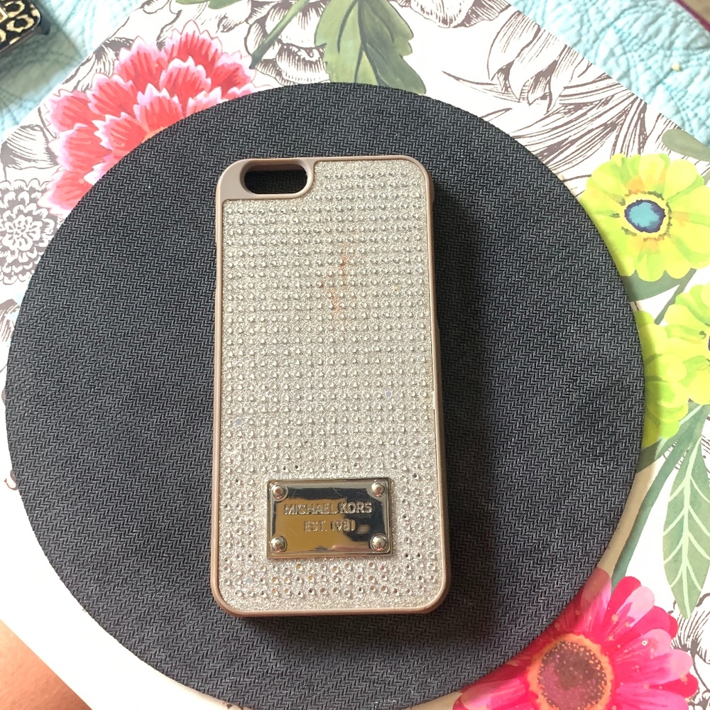 Michael Kors Pave Silver Rhinestones iPhone 6 Case